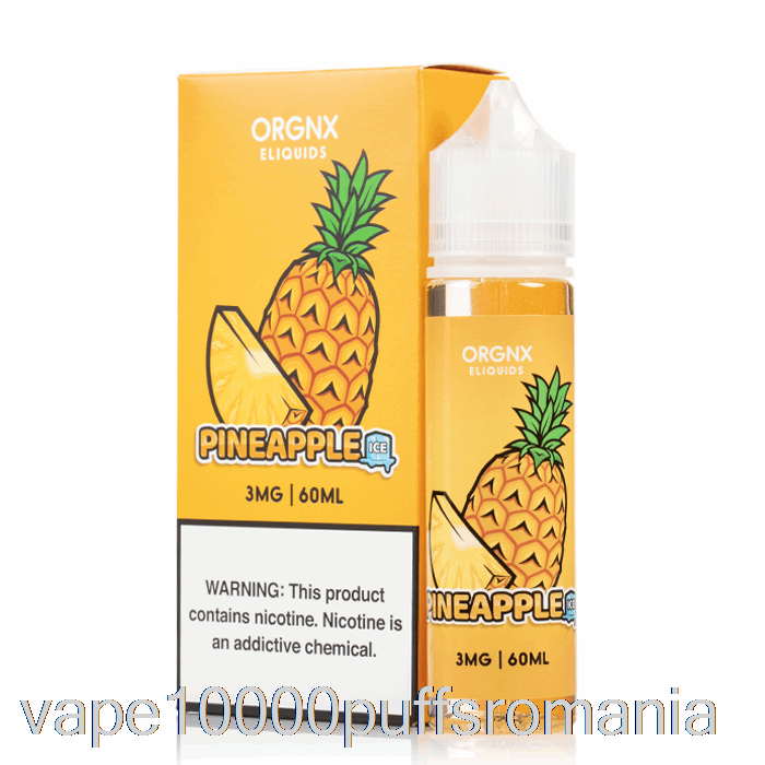 Vape Romania Iced Ananas - E-lichid Orgnx - 60ml 0mg
